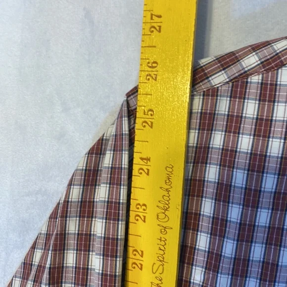 Abercrombie & Fitch Mens L Plaid Button Down Shirt Pink Moose - Picture 3 of 8